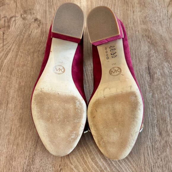 Michael Kors | Suede Merlot Pump Block Heels | Women’s Size 9 - Picture 6 of 11
